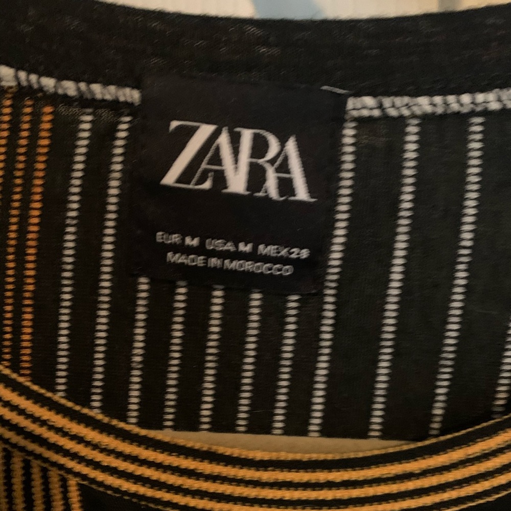 Zara asymmetric striped dress - Picture 3 of 10